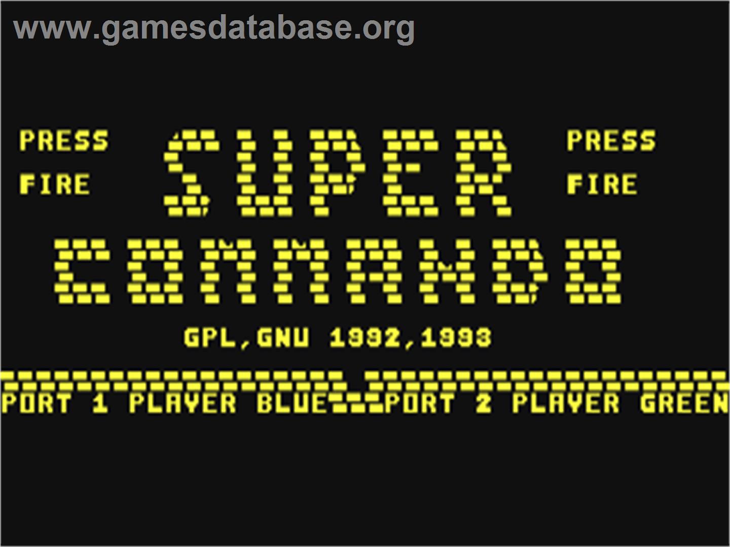 Super Commando - Commodore 64 - Artwork - Title Screen