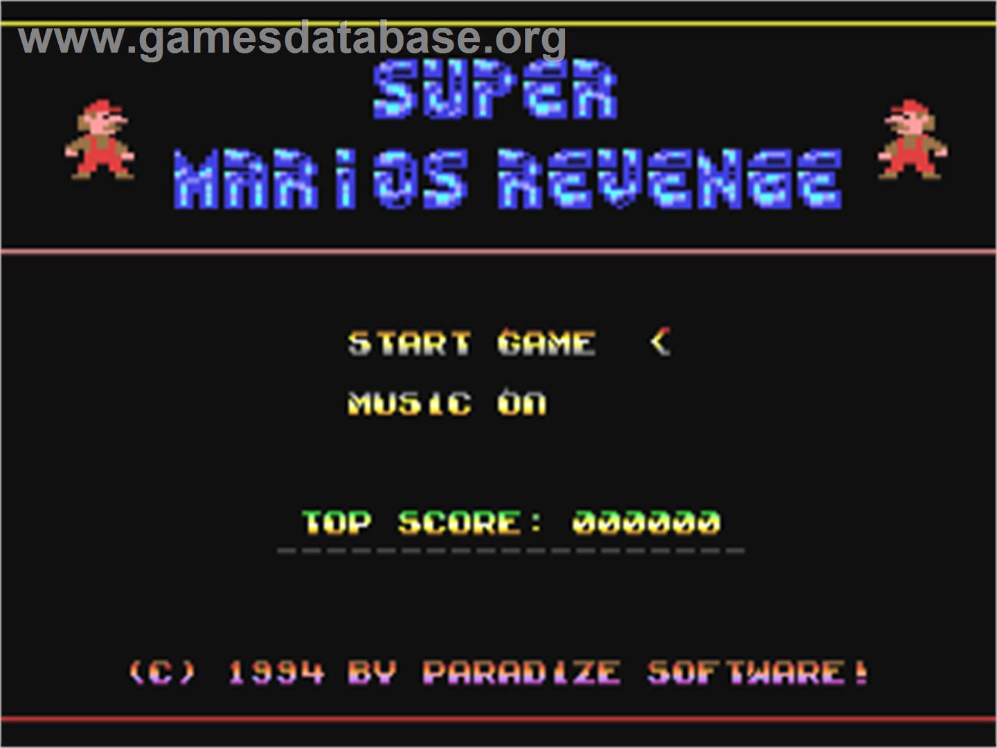 Super Marios Revenge - Commodore 64 - Artwork - Title Screen