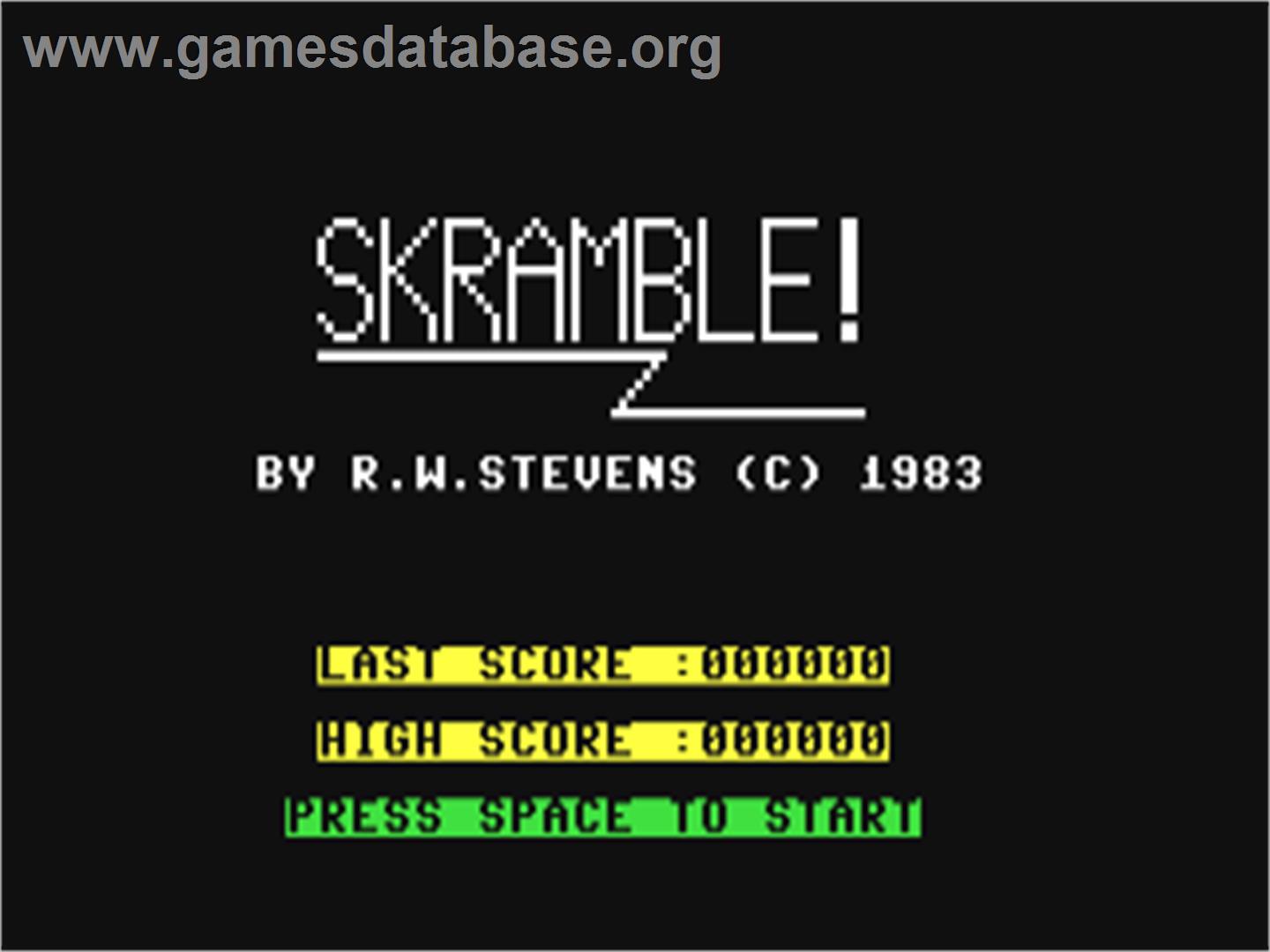 Super Skramble! - Commodore 64 - Artwork - Title Screen