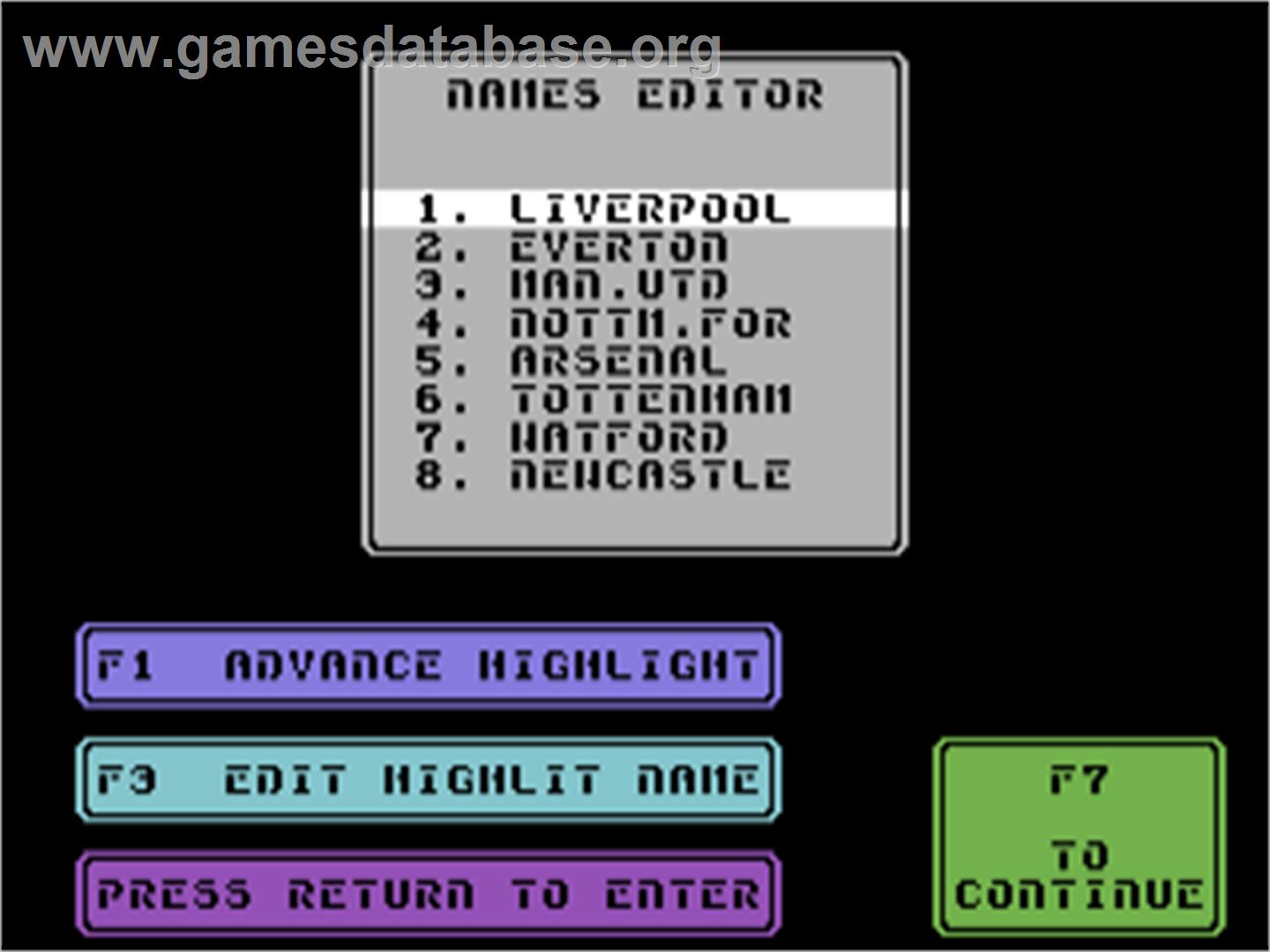 Super Soccer (Imagine) - Commodore 64 - Artwork - Title Screen