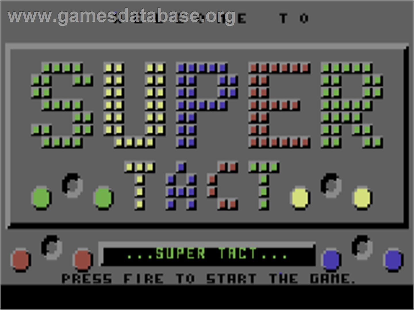 Super Tact - Commodore 64 - Artwork - Title Screen