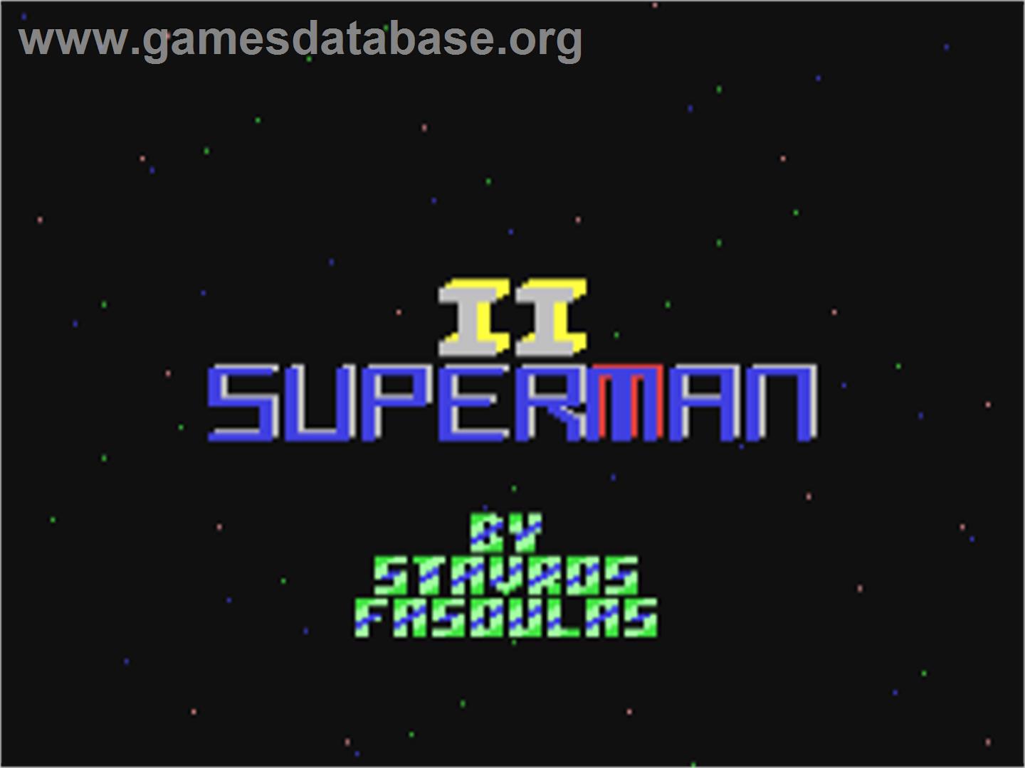 Superman 2 - Commodore 64 - Artwork - Title Screen