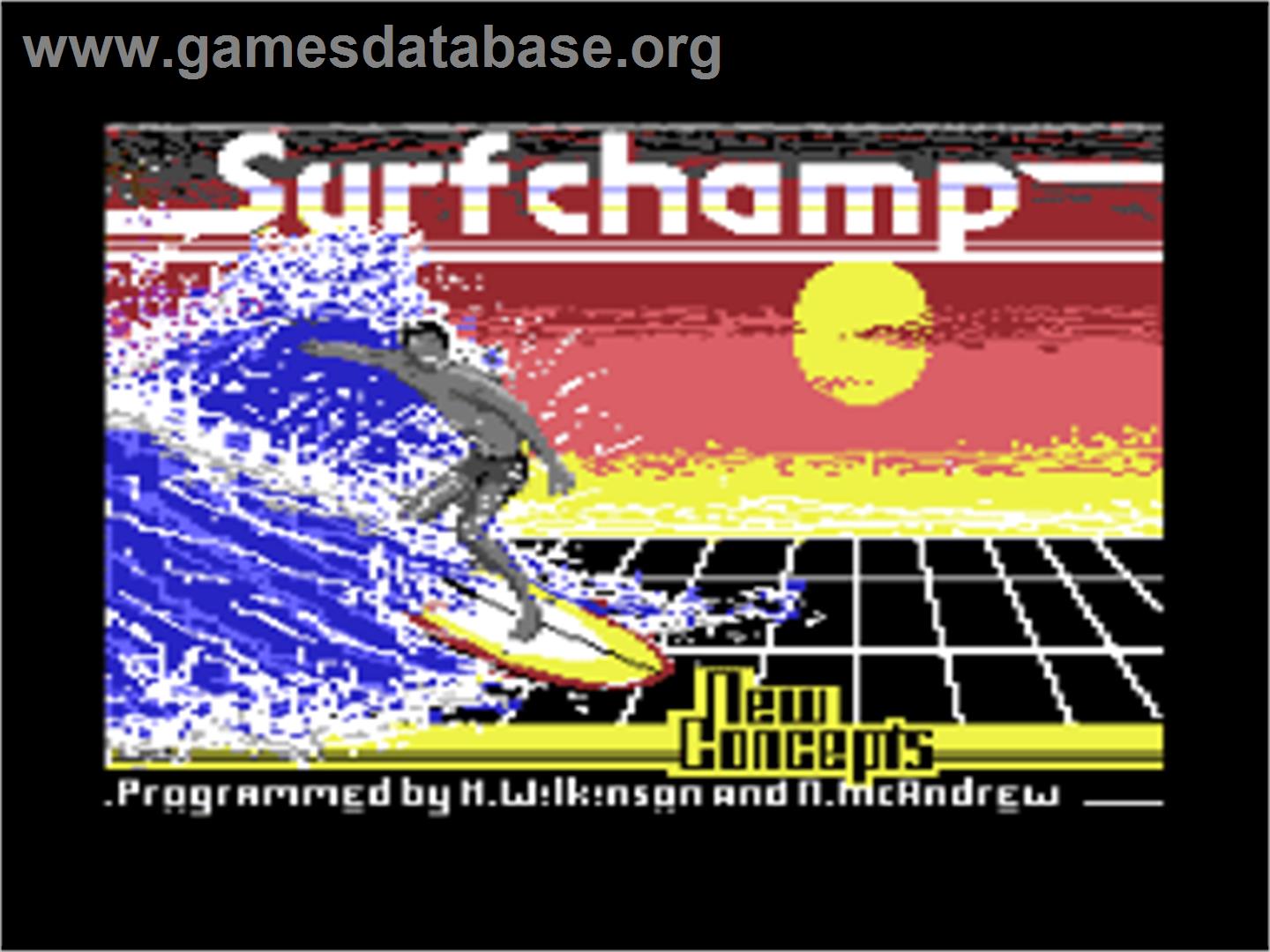 Surfchamp - Commodore 64 - Artwork - Title Screen