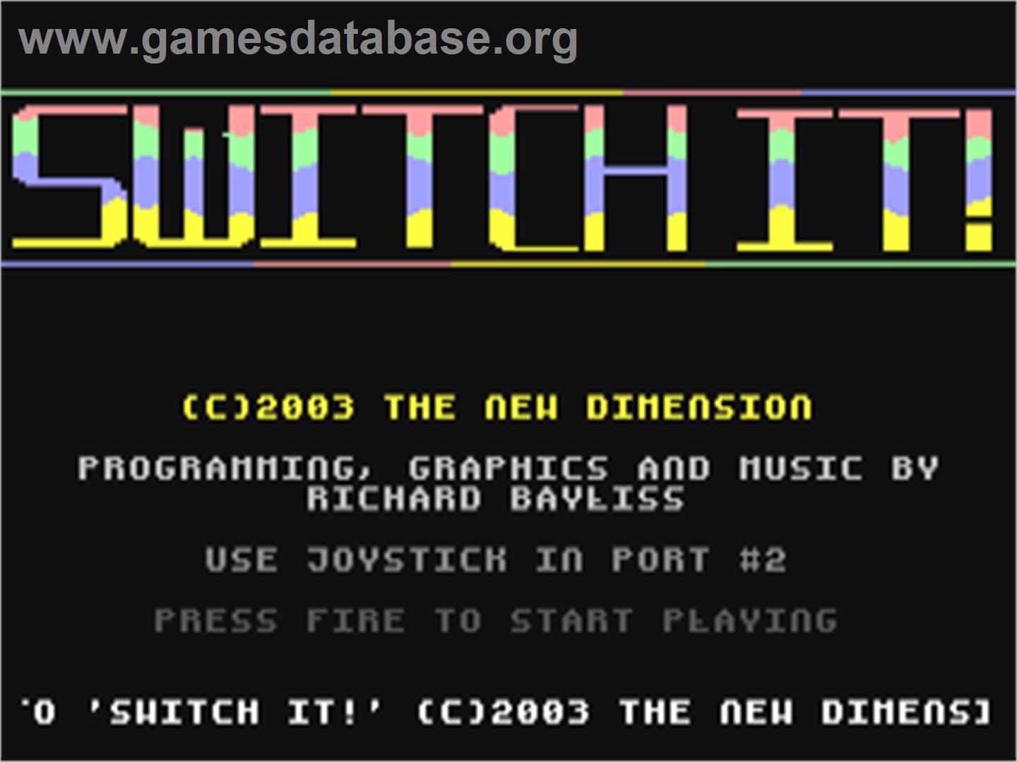 Switch It! - Commodore 64 - Artwork - Title Screen