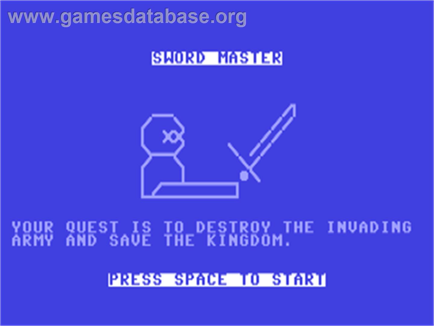 Sword Master - Commodore 64 - Artwork - Title Screen