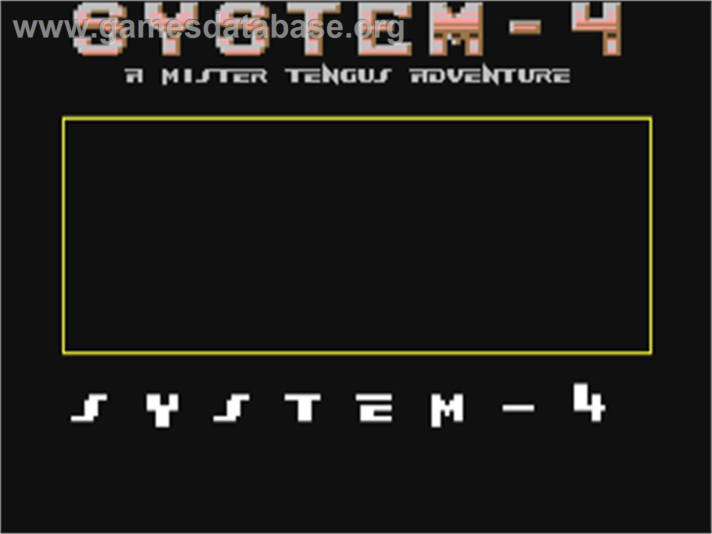 System-4 - Commodore 64 - Artwork - Title Screen