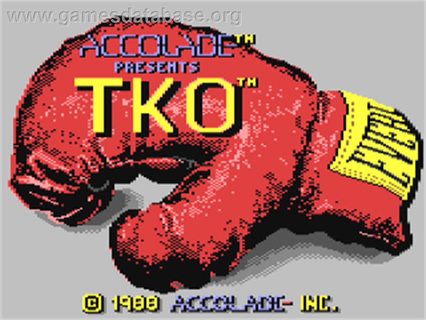 TKO - Commodore 64 - Artwork - Title Screen