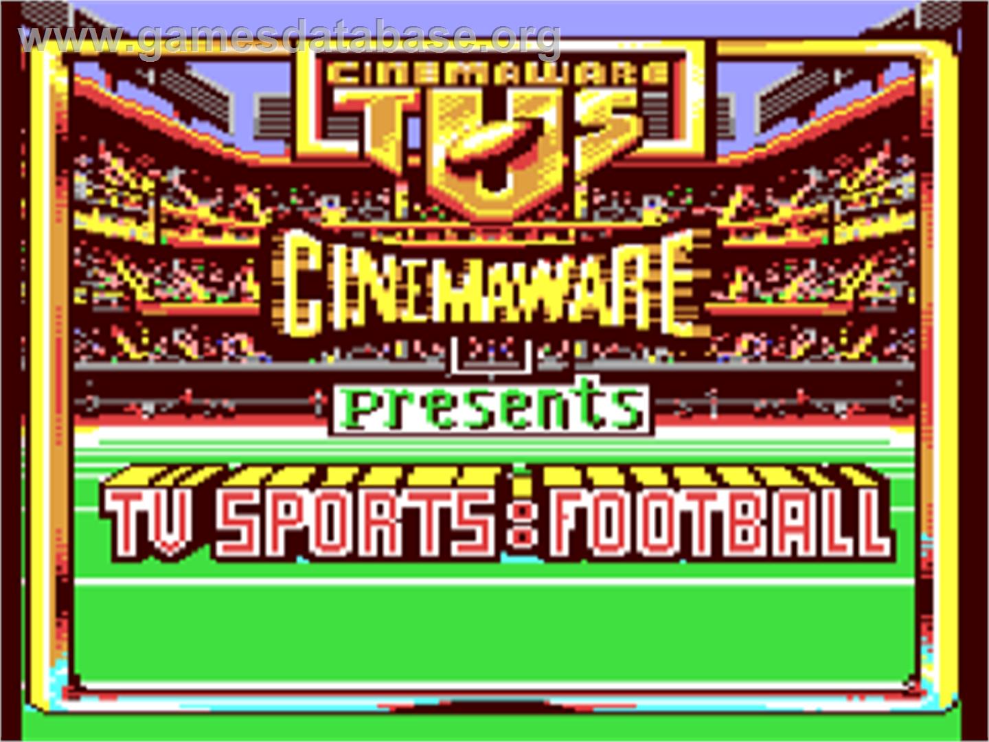 TV Sports: Football - Commodore 64 - Artwork - Title Screen