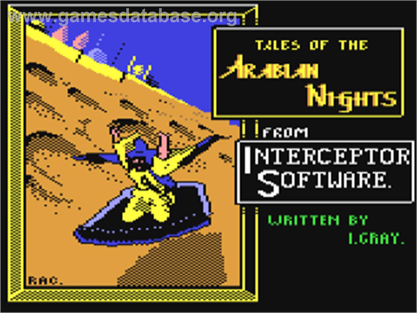 Tales Of The Arabian Nights - Commodore 64 - Artwork - Title Screen