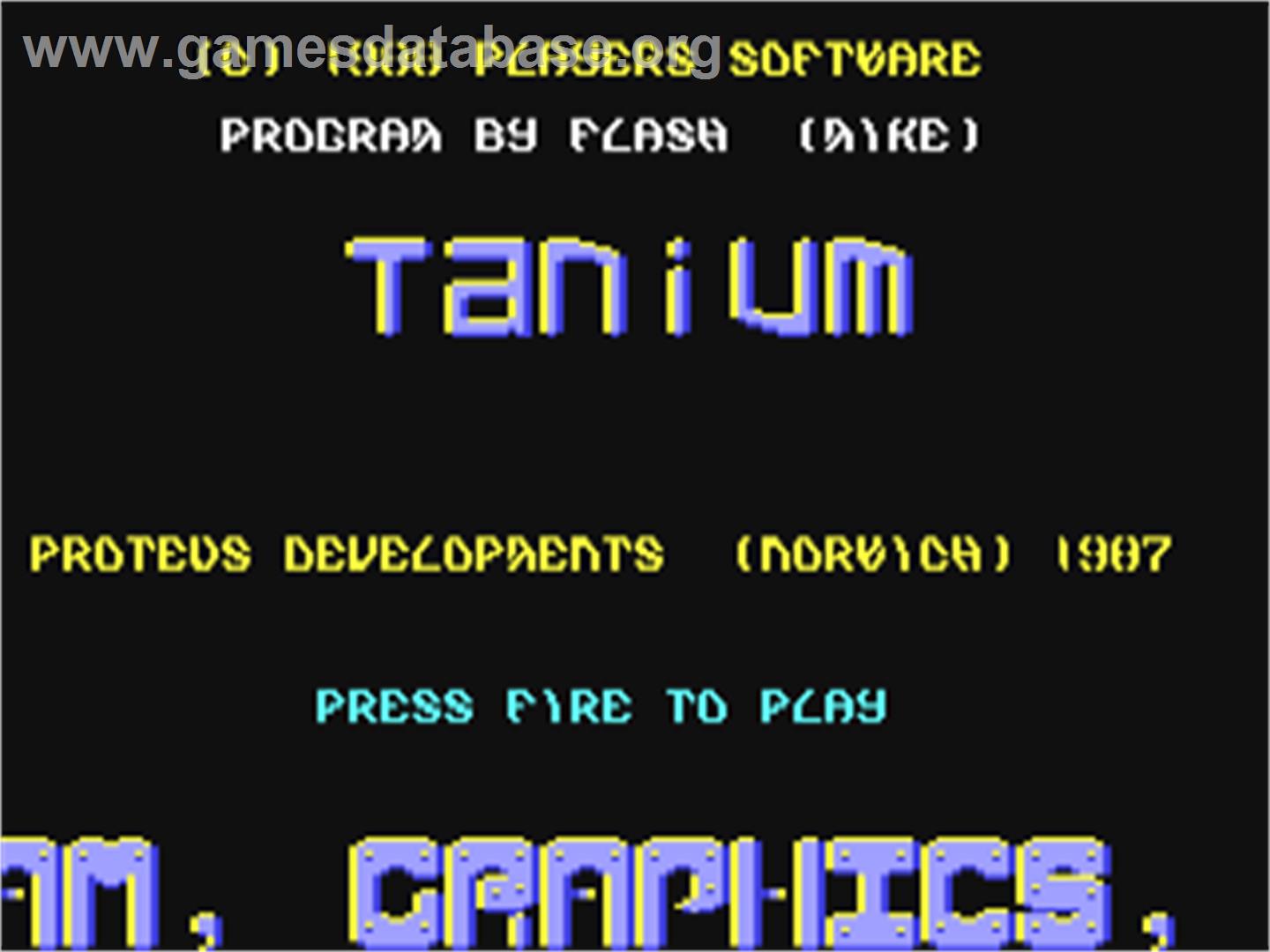 Tanium - Commodore 64 - Artwork - Title Screen