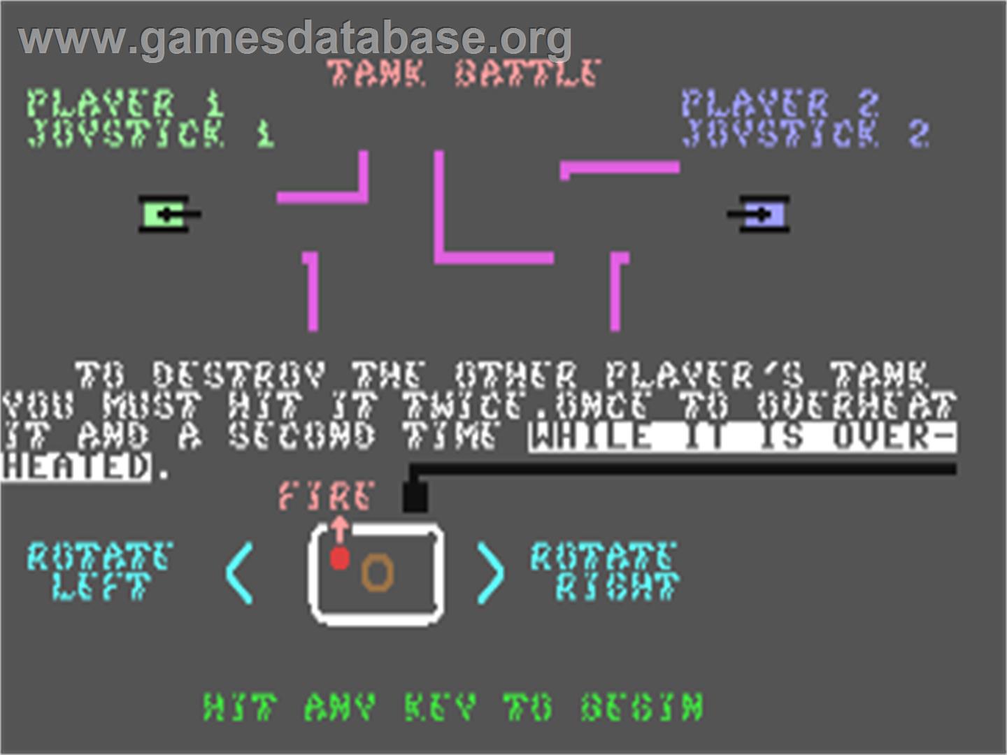 Tank Battle (Keypunch) - Commodore 64 - Artwork - Title Screen