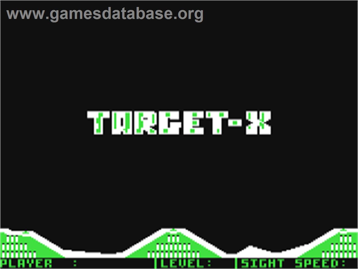 Target-x - Commodore 64 - Artwork - Title Screen