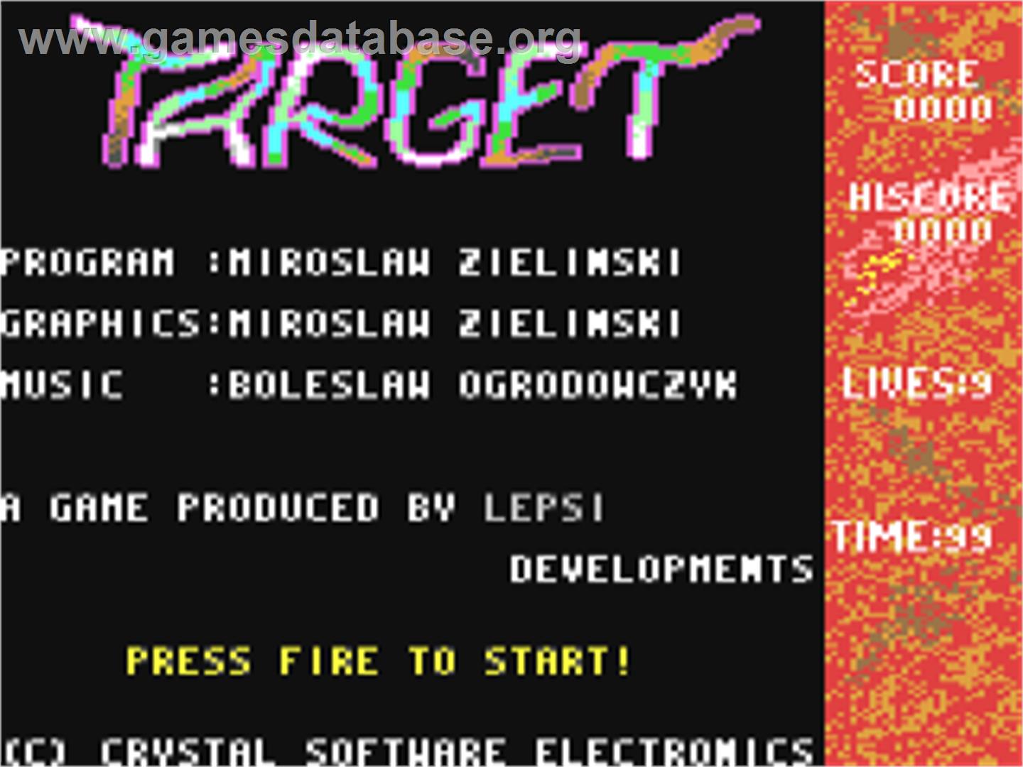 Target - Commodore 64 - Artwork - Title Screen
