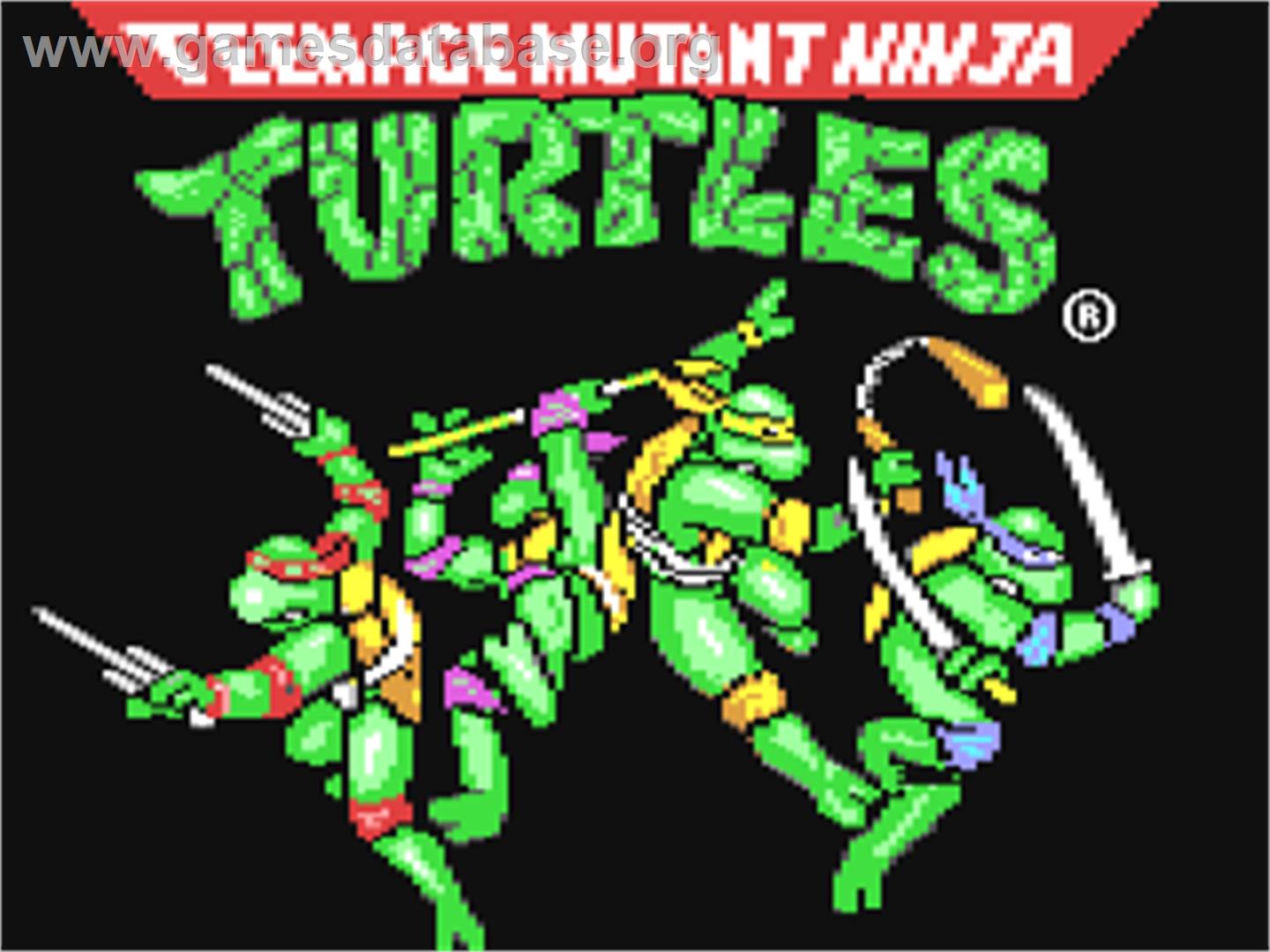 Teenage Mutant Ninja Turtles II: The Arcade Game - Commodore 64 - Artwork - Title Screen