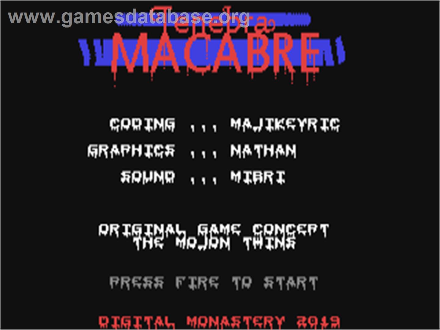 Tenebra Macabre - Commodore 64 - Artwork - Title Screen