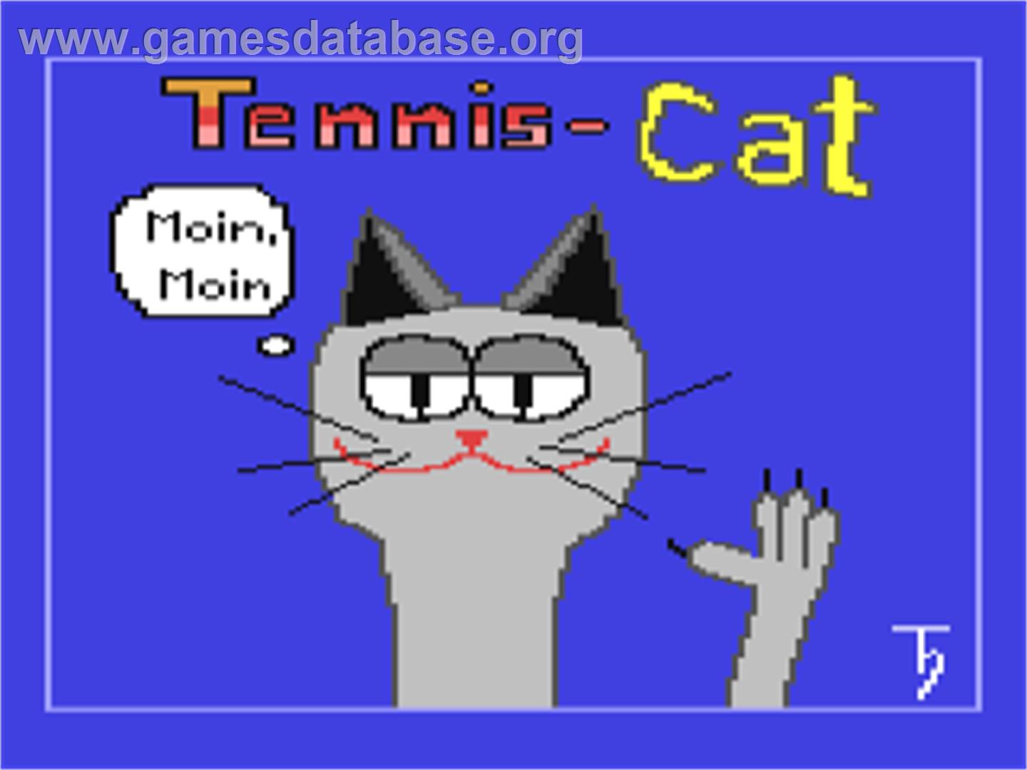 Tennis-cat - Commodore 64 - Artwork - Title Screen