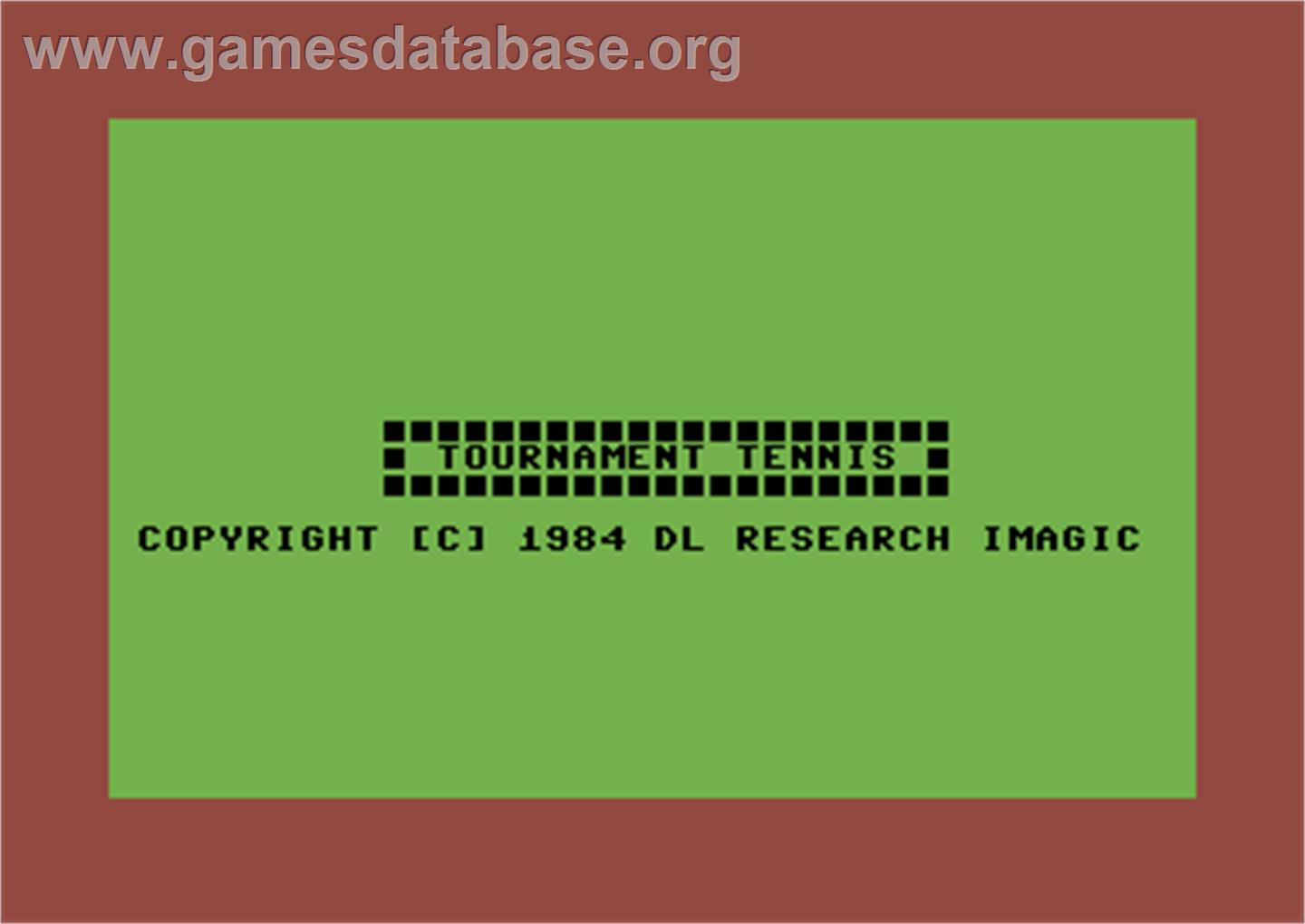 Tennis - Commodore 64 - Artwork - Title Screen