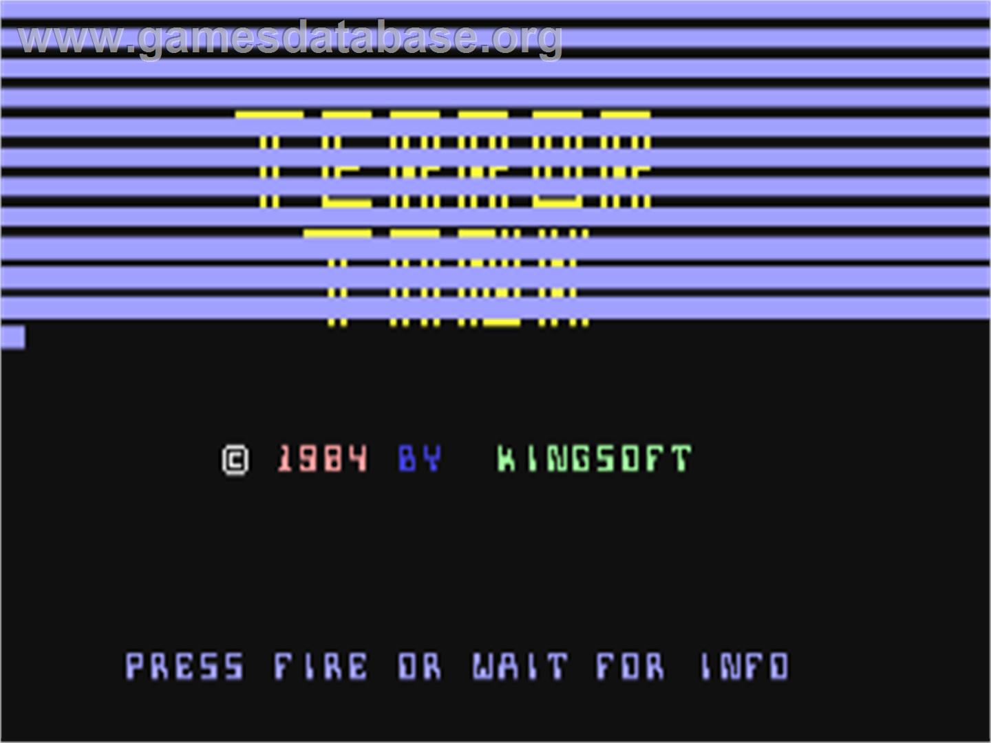 Terror Tank - Commodore 64 - Artwork - Title Screen