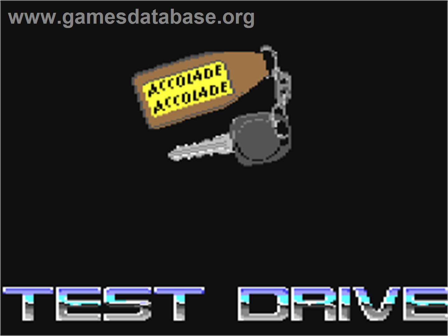Test Drive - Commodore 64 - Artwork - Title Screen