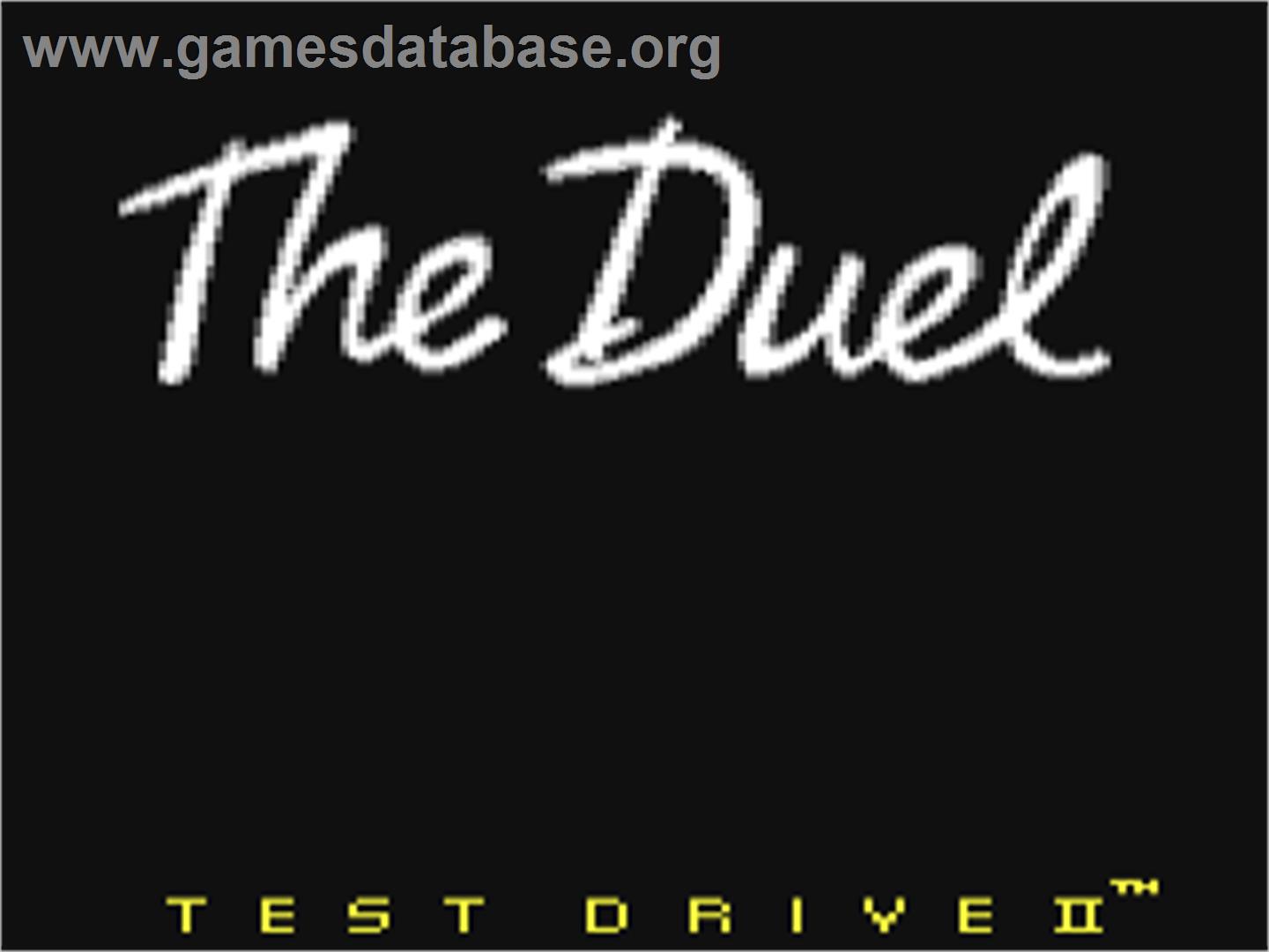 Test Drive 2 - The Duel - Commodore 64 - Artwork - Title Screen