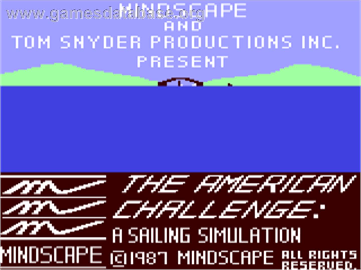 The American Challenge: A Sailing Simulation - Commodore 64 - Artwork - Title Screen