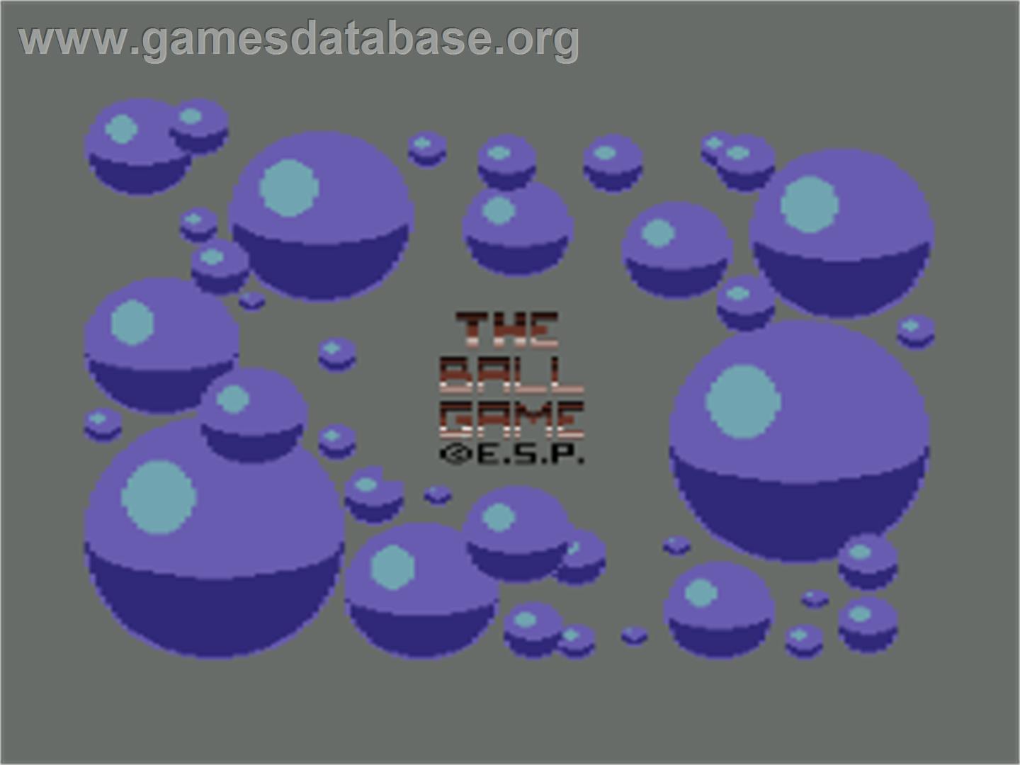 The Ball Game - Commodore 64 - Artwork - Title Screen