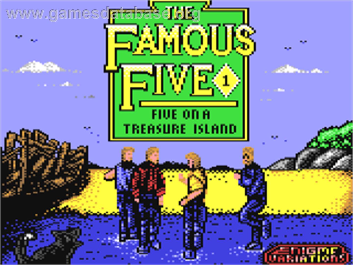 The Famous Five: Five on a Treasure Island - Commodore 64 - Artwork - Title Screen