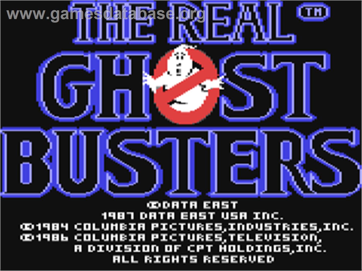 The Real Ghostbusters - Commodore 64 - Artwork - Title Screen