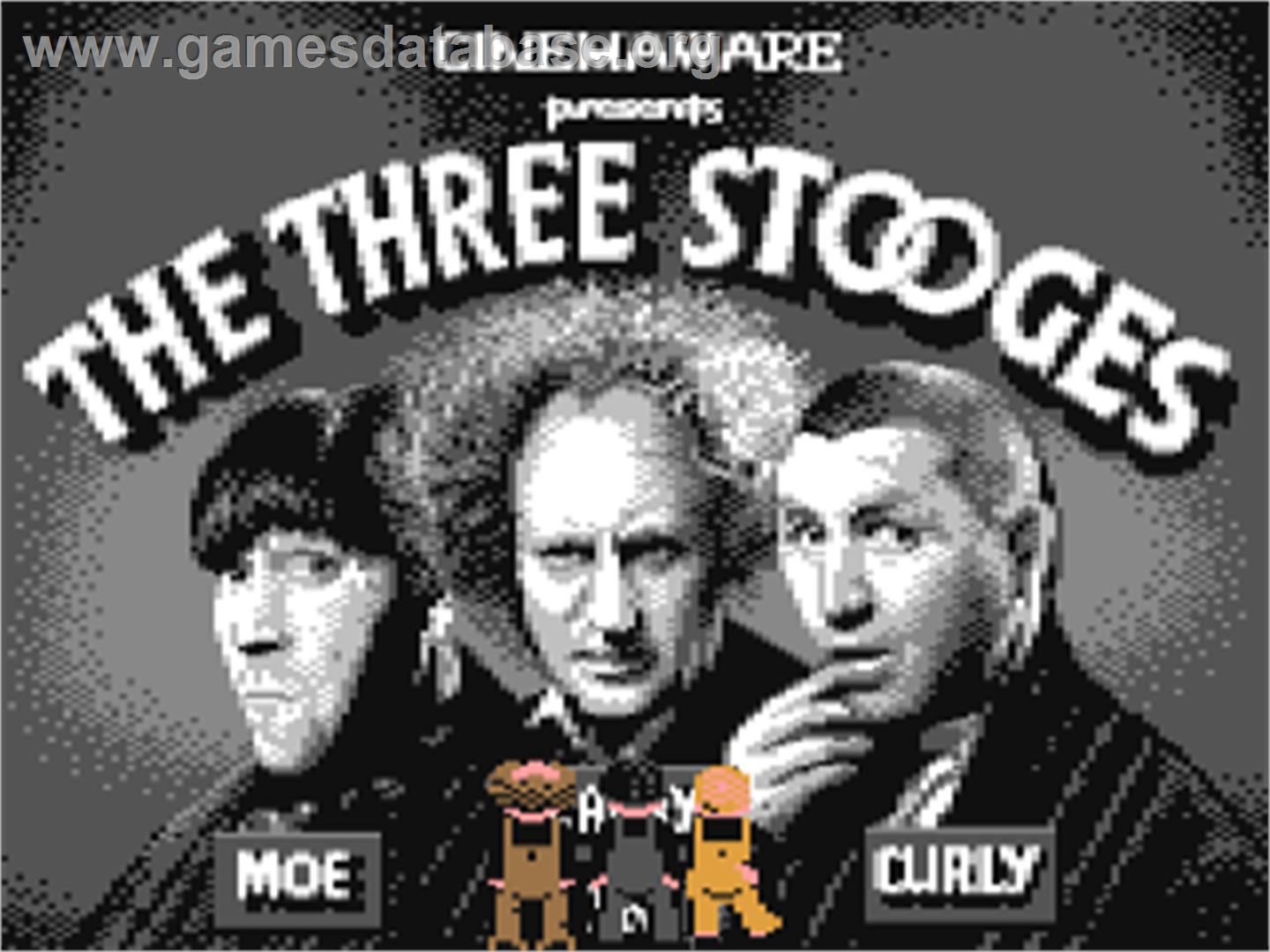 The Three Stooges - Commodore 64 - Artwork - Title Screen