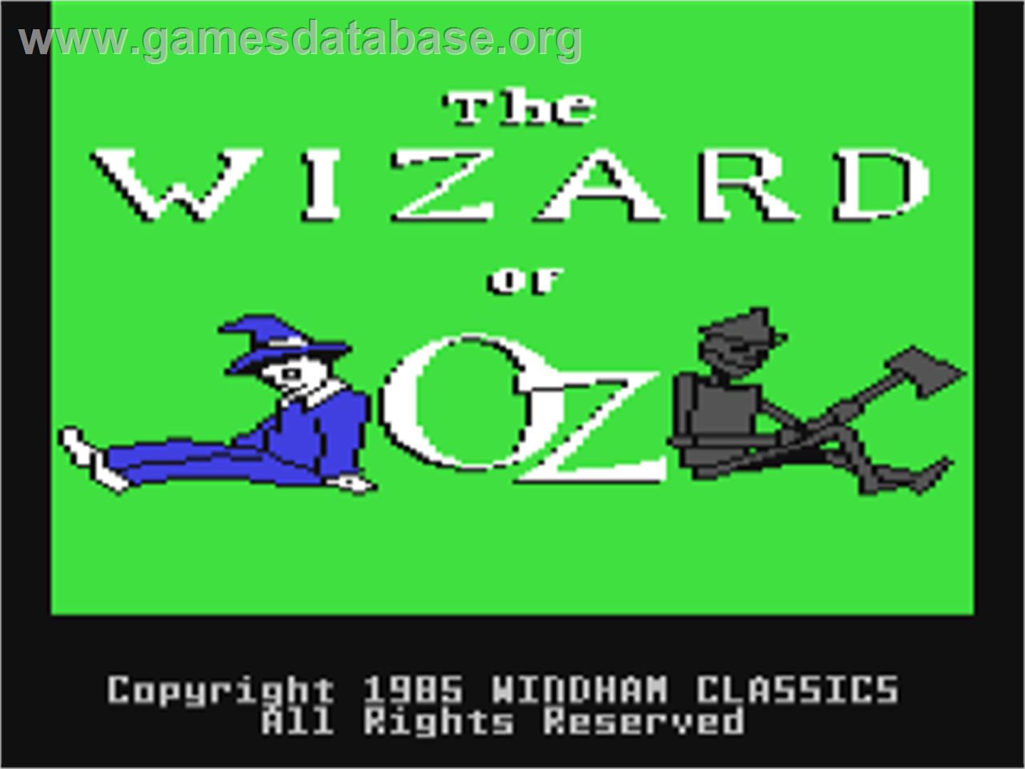 The Wizard of Oz - Commodore 64 - Artwork - Title Screen
