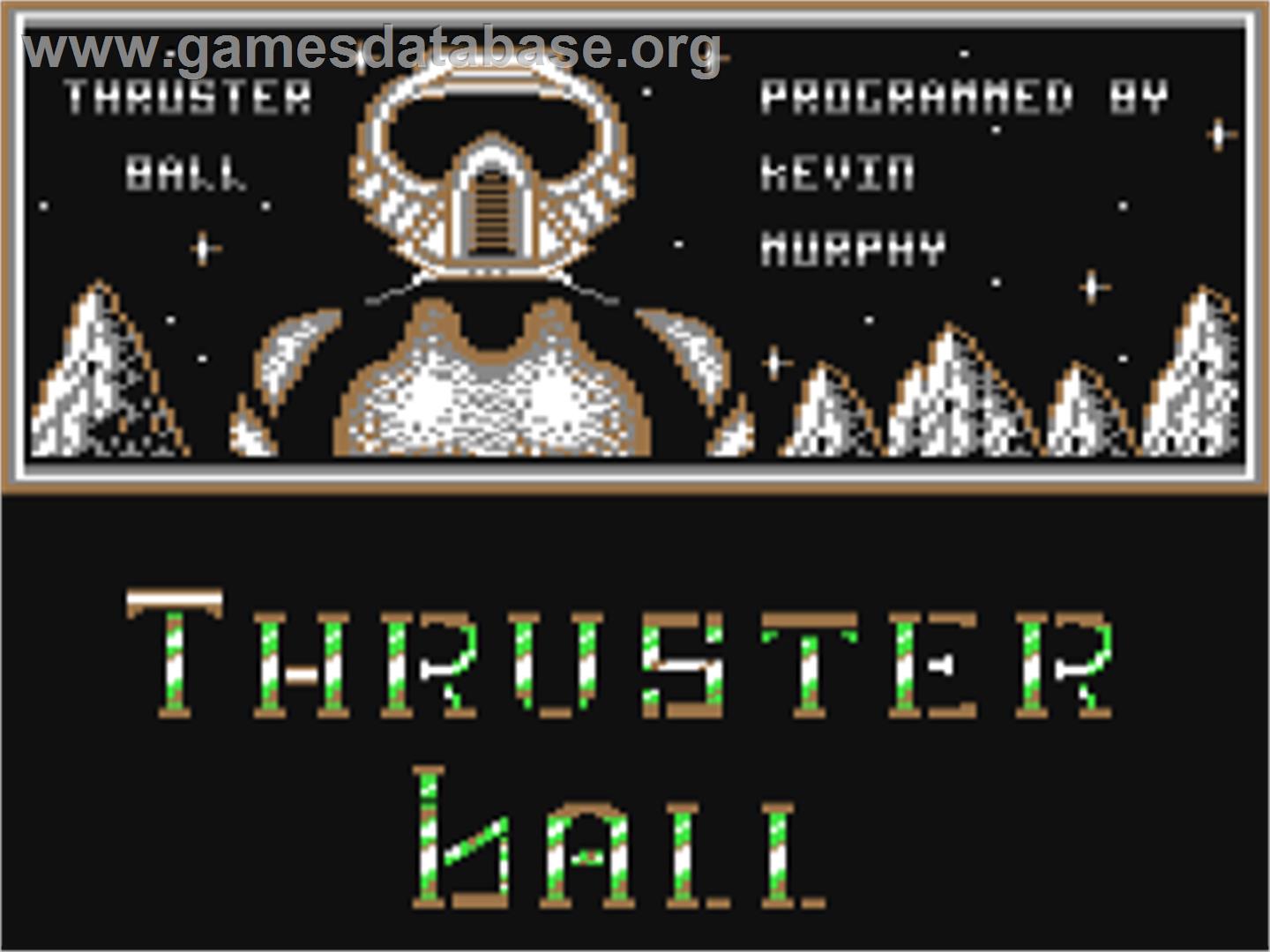 Thruster Ball - Commodore 64 - Artwork - Title Screen