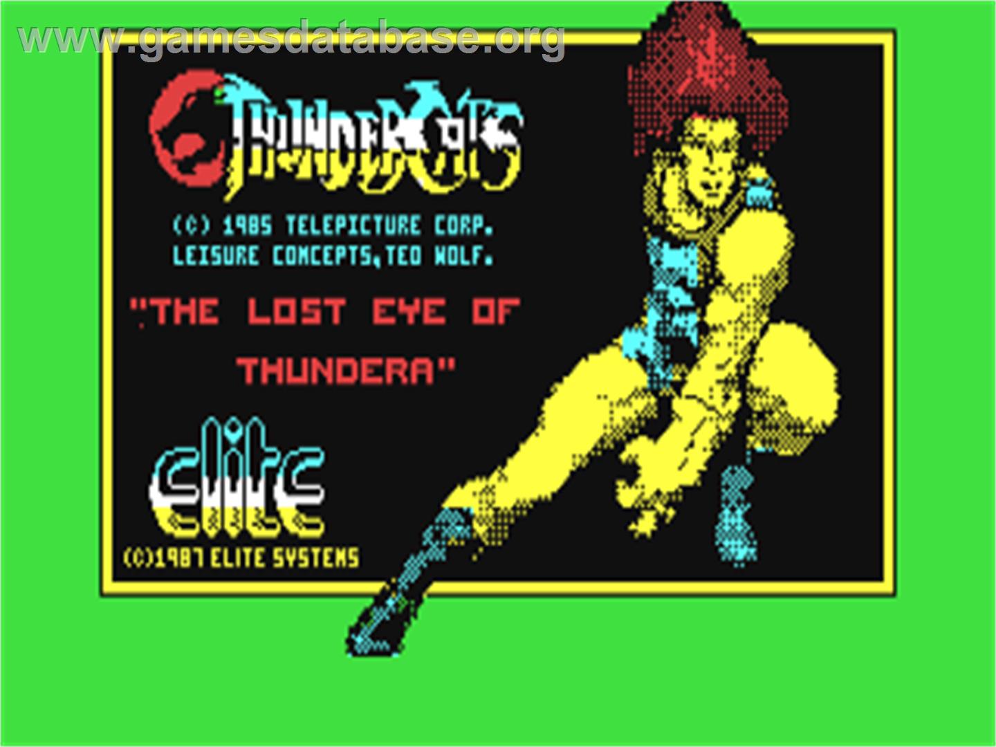 Thundercats - Commodore 64 - Artwork - Title Screen