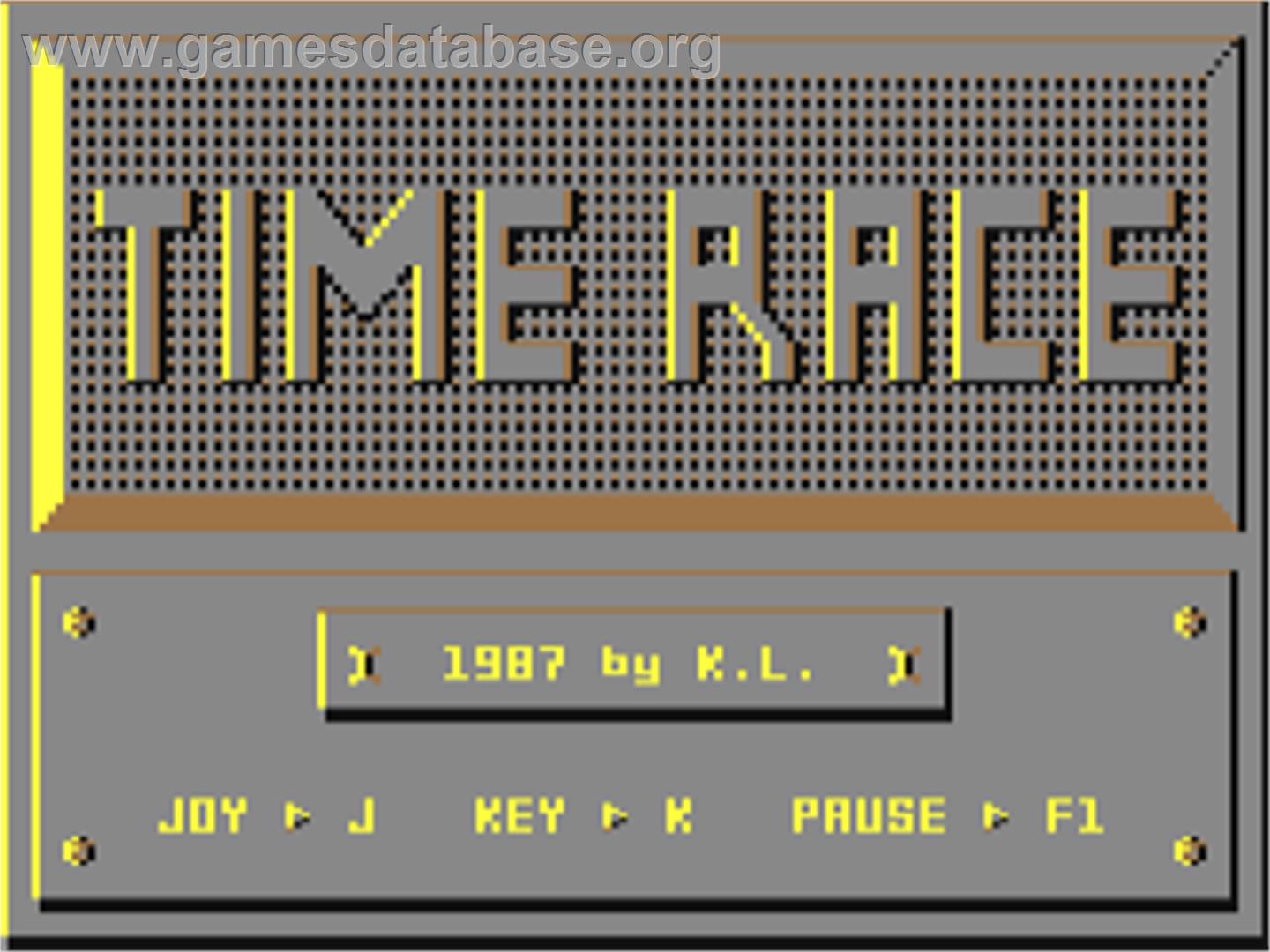 Time Race - Commodore 64 - Artwork - Title Screen