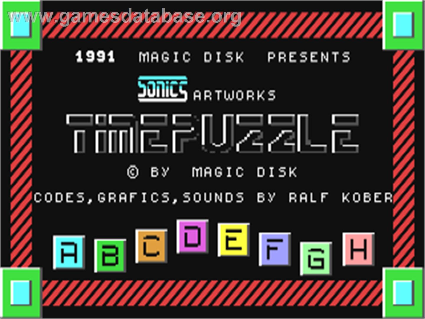 Timepuzzle - Commodore 64 - Artwork - Title Screen
