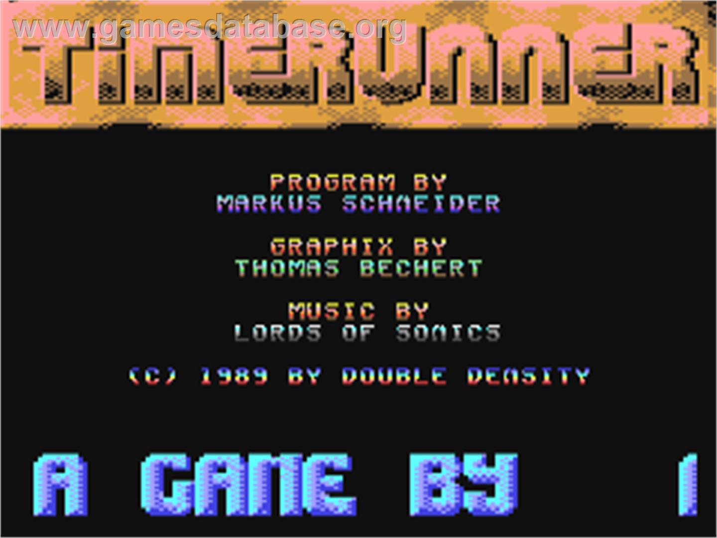 Timerunner (CP Verlag) - Commodore 64 - Artwork - Title Screen