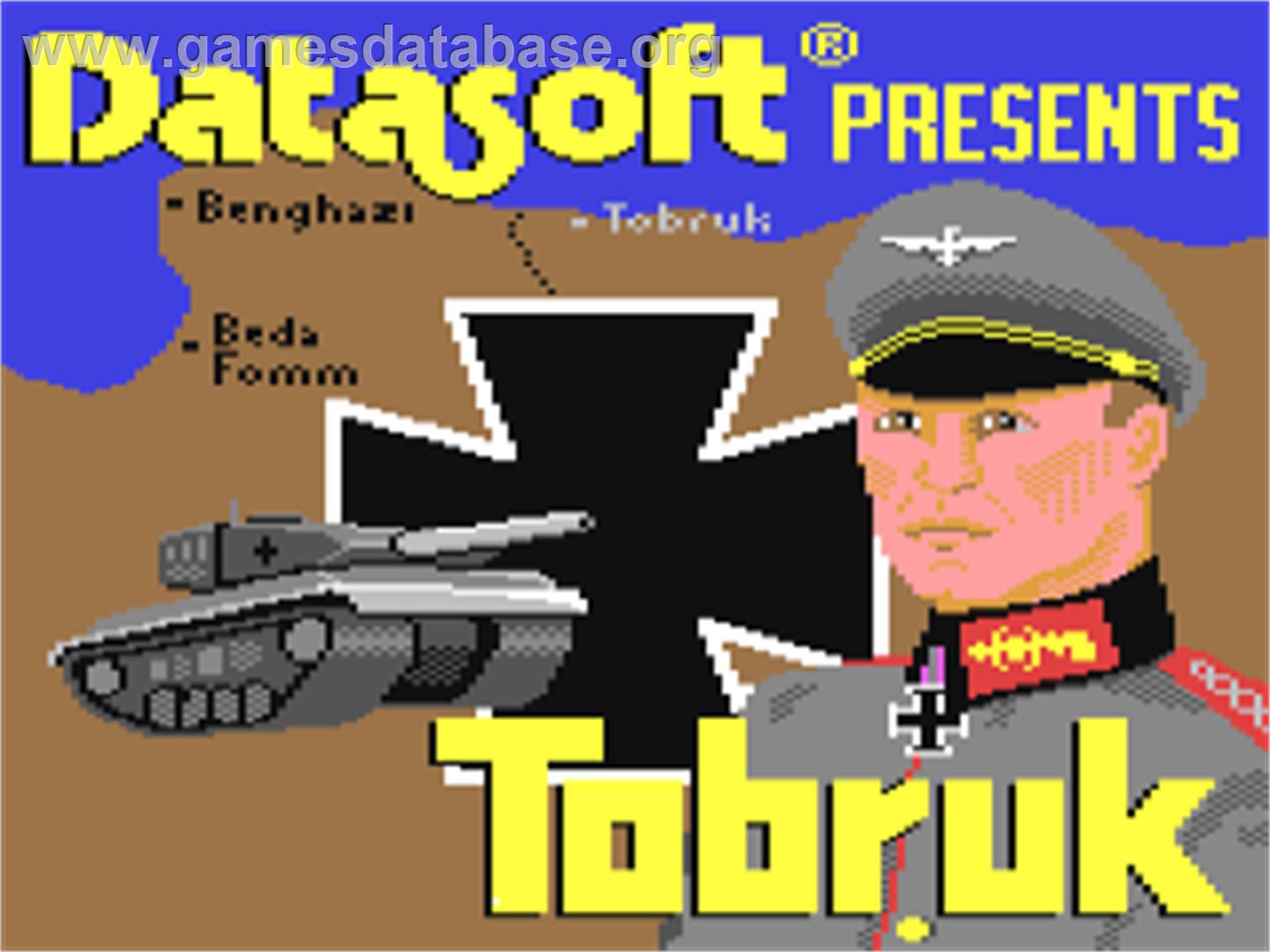 Tobruk: The Clash of Armour - Commodore 64 - Artwork - Title Screen