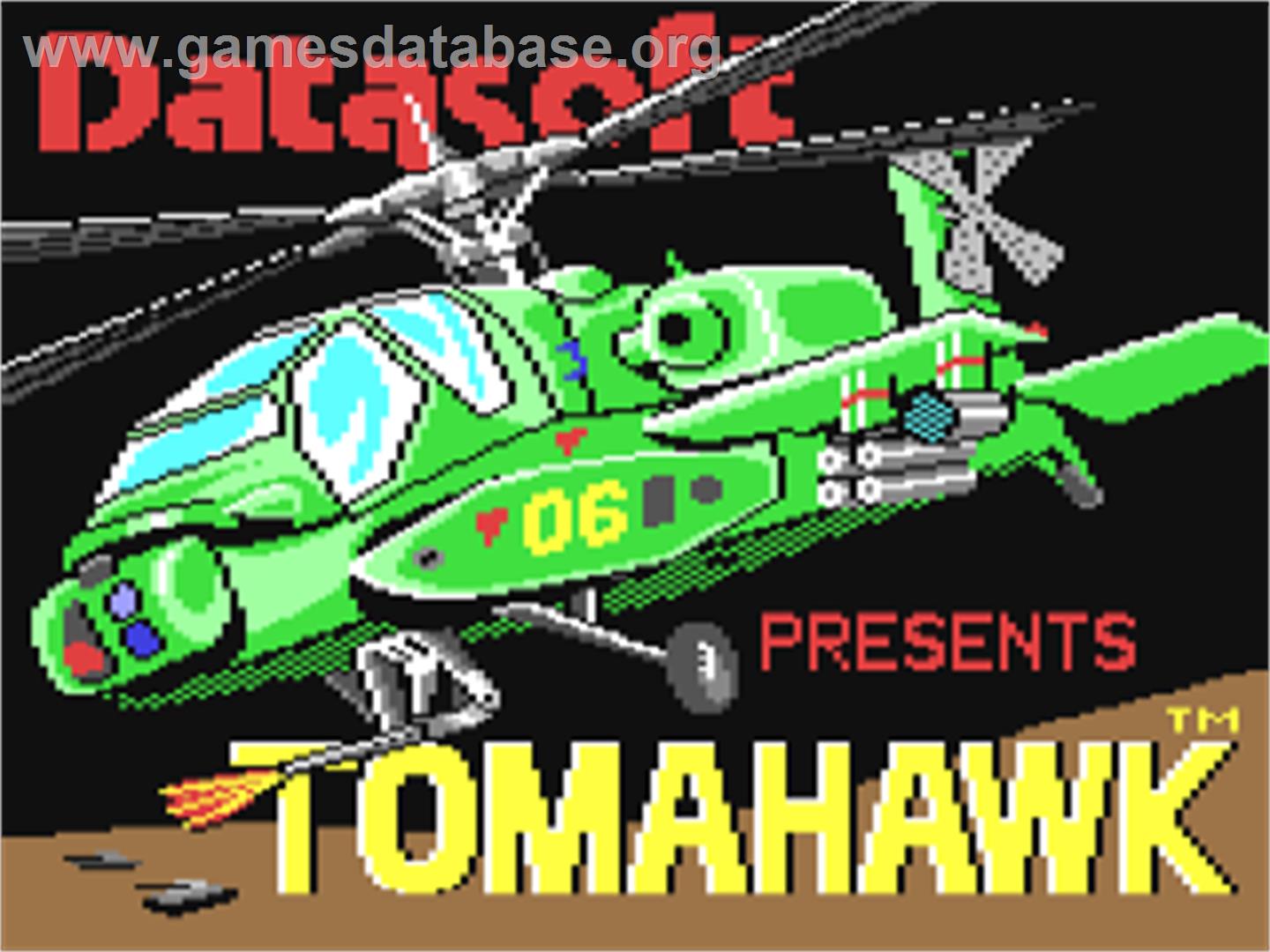 Tomahawk - Commodore 64 - Artwork - Title Screen
