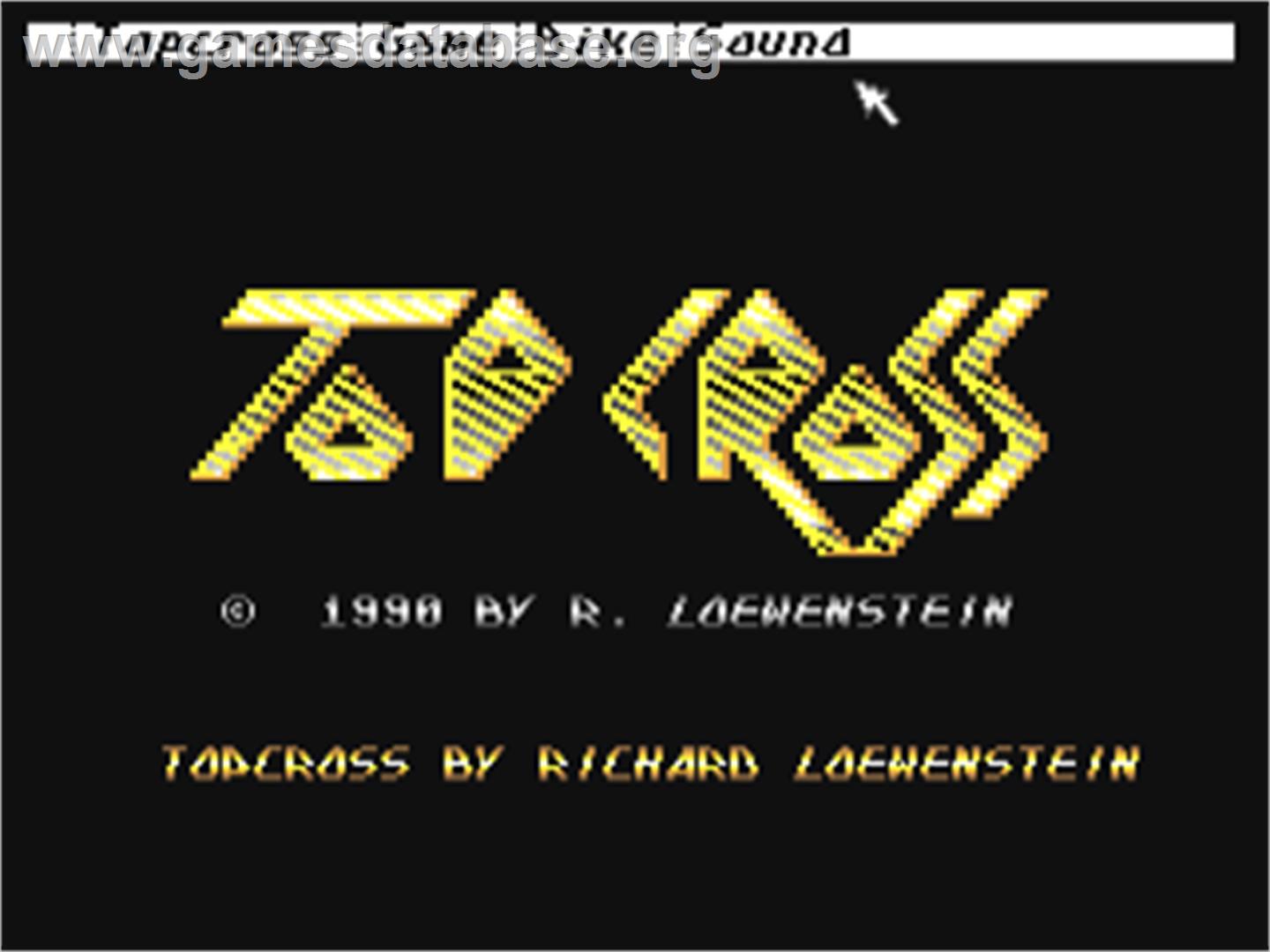 Topcross - Commodore 64 - Artwork - Title Screen