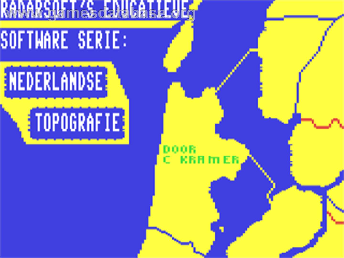 Topografie Nederland (RadarSoft) - Commodore 64 - Artwork - Title Screen