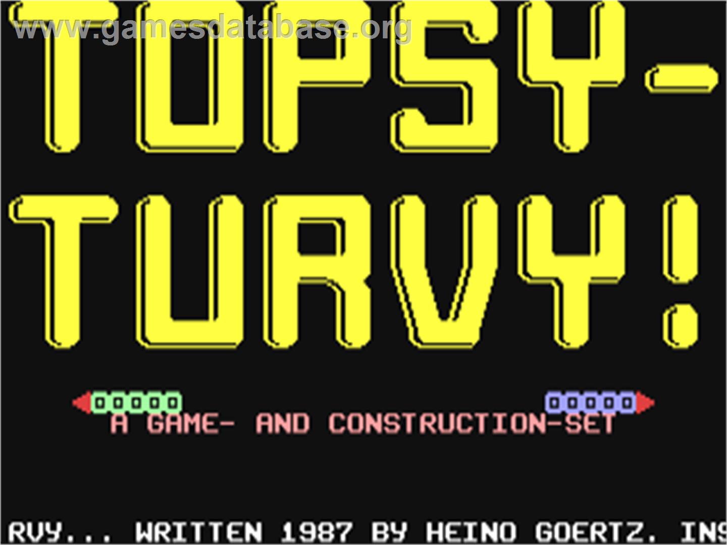 Topsy-turvy - Commodore 64 - Artwork - Title Screen