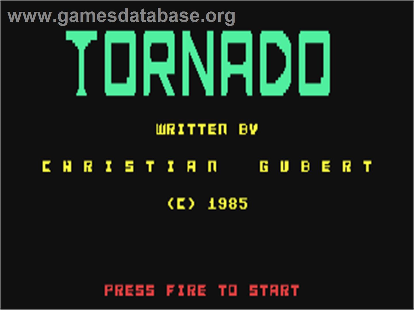 Tornado (Mania-Soft) - Commodore 64 - Artwork - Title Screen
