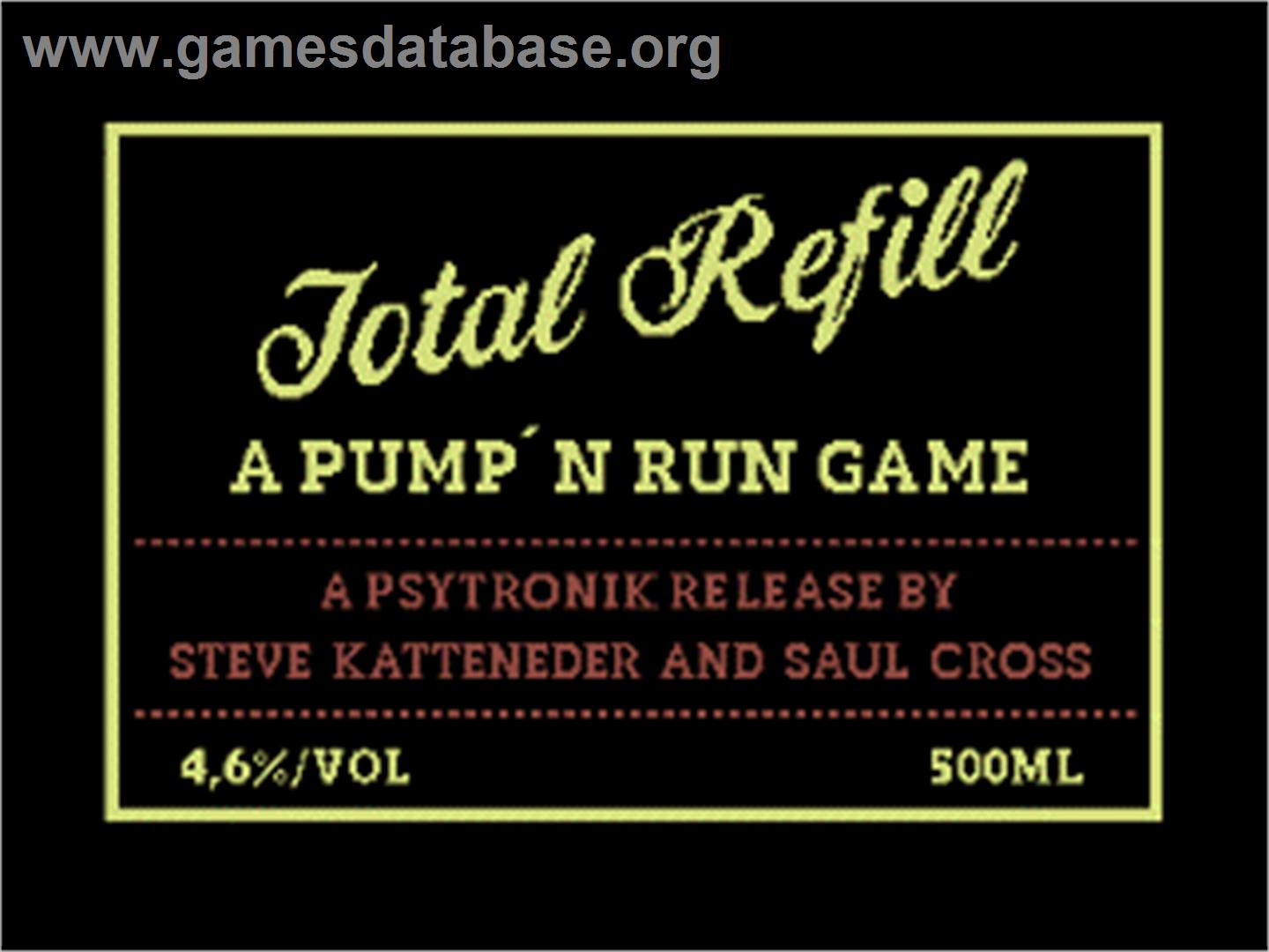 Total Refill - Commodore 64 - Artwork - Title Screen