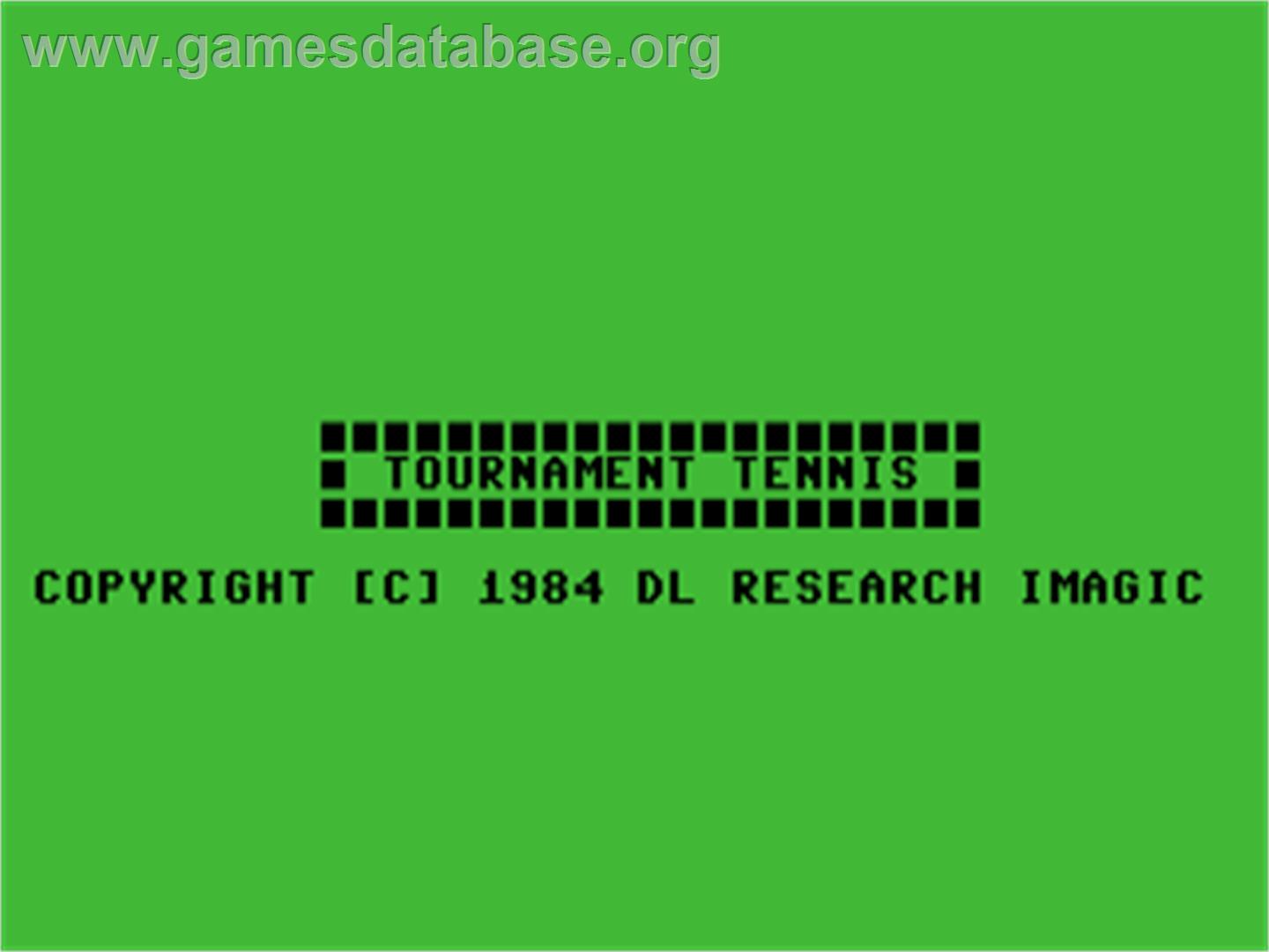 Tournament Tennis / Tennis - Commodore 64 - Artwork - Title Screen