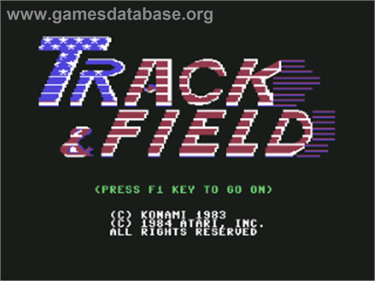 Track & Field - Commodore 64 - Artwork - Title Screen