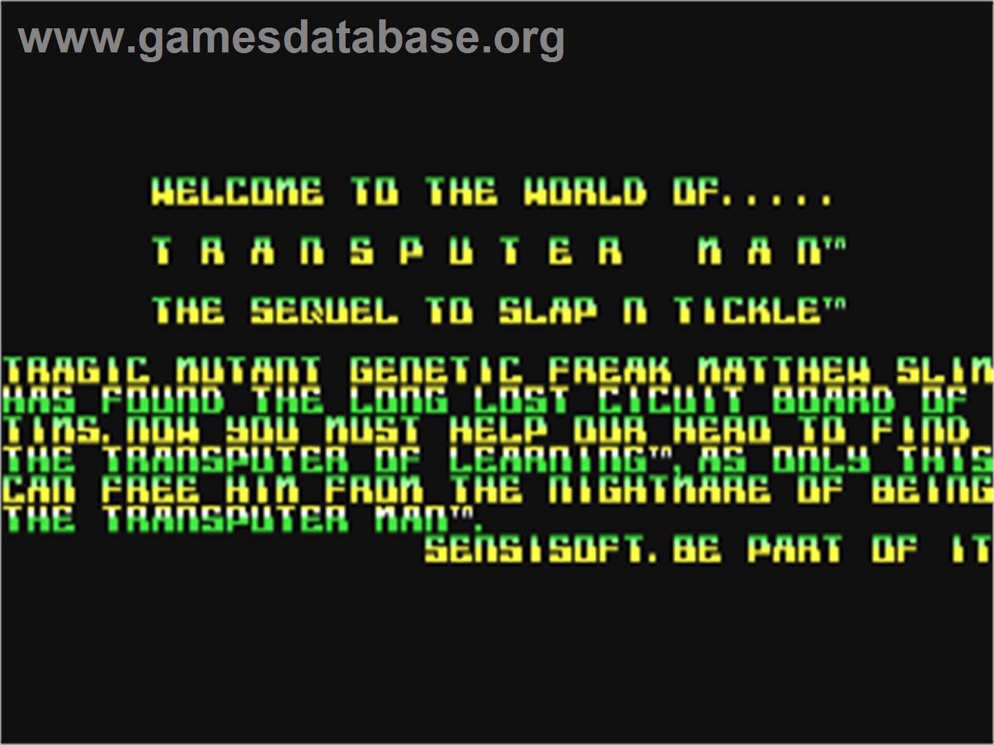 Transputer Man - Commodore 64 - Artwork - Title Screen
