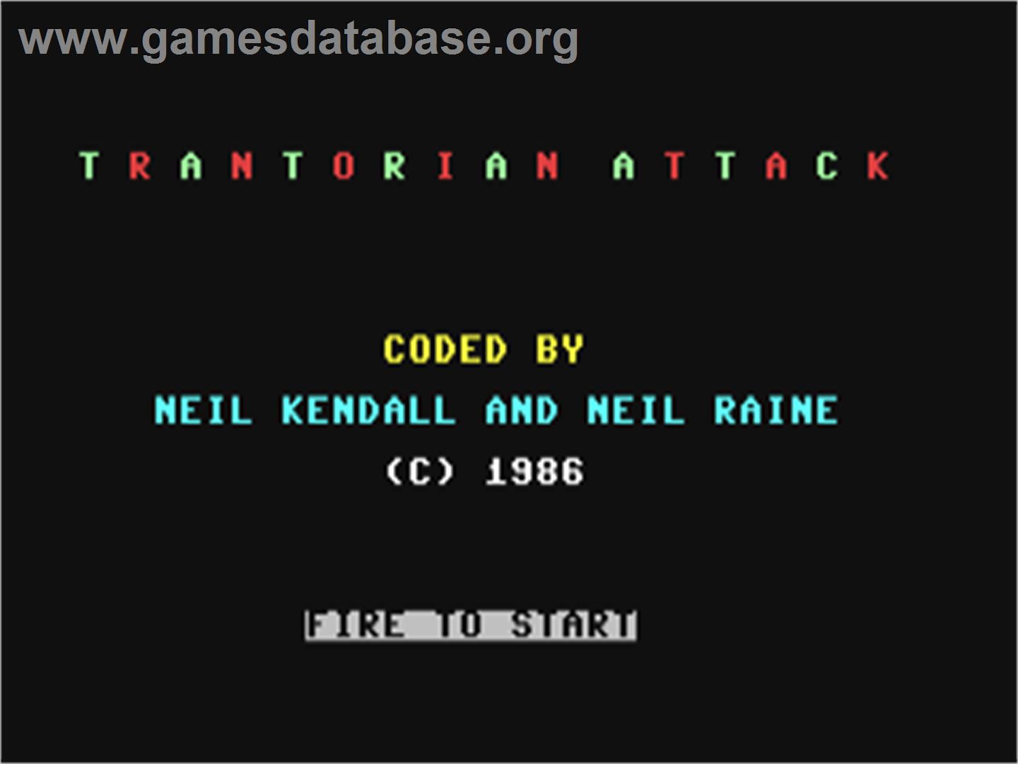 Trantorian Attack - Commodore 64 - Artwork - Title Screen
