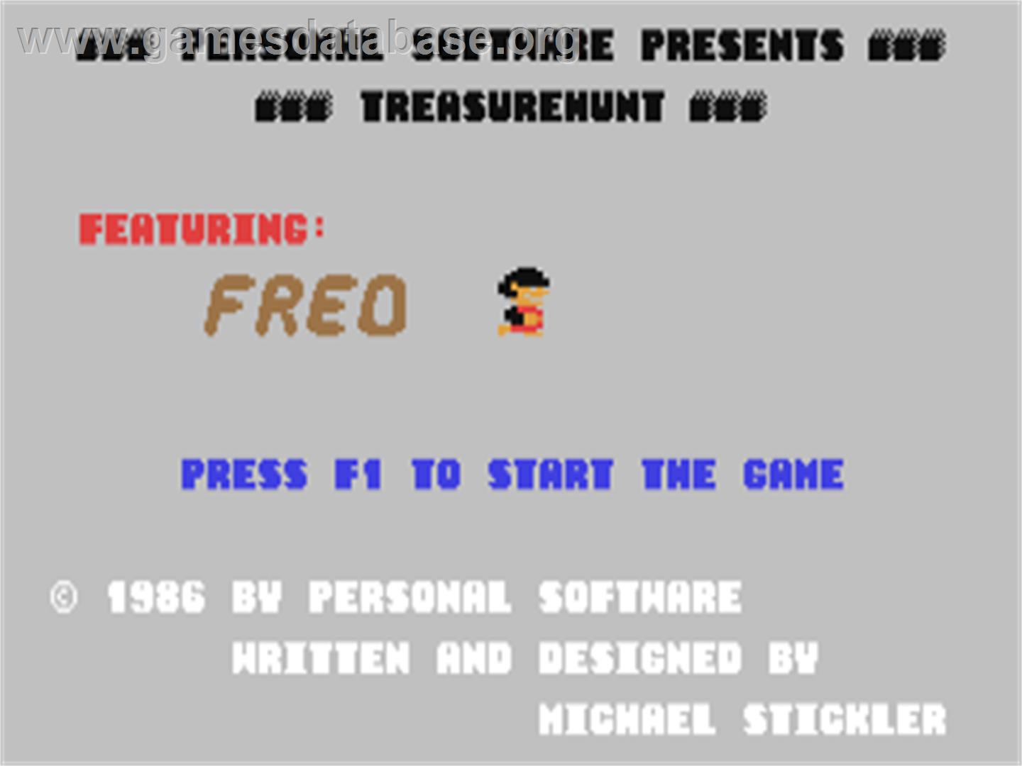 Treasure Hunt (Compute!) - Commodore 64 - Artwork - Title Screen