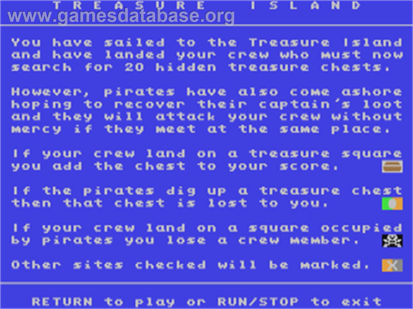 Treasure Island (Windham Classics) - Commodore 64 - Artwork - Title Screen