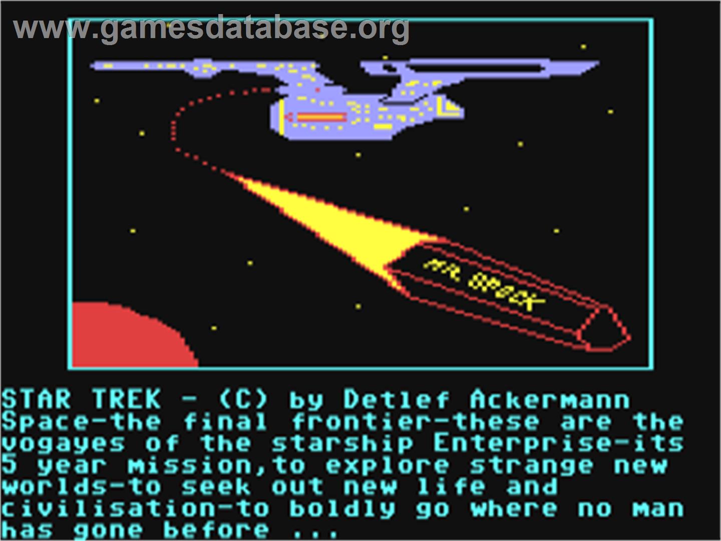 Trek Adventure - Commodore 64 - Artwork - Title Screen
