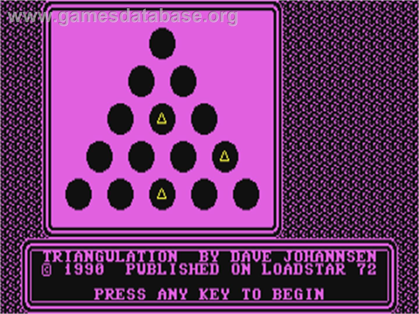Triangulation - Commodore 64 - Artwork - Title Screen